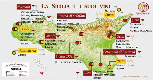 Carte des vins de Sicile